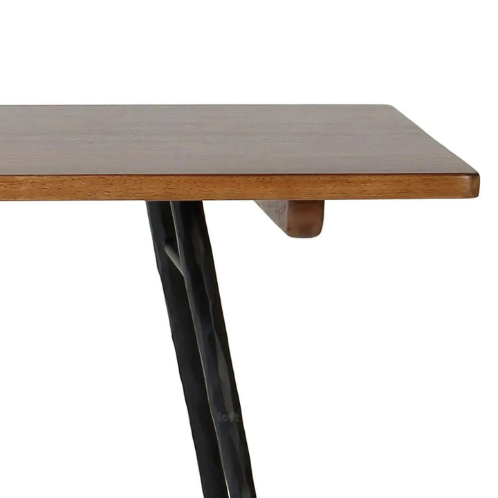 Bauhaus wooden dining table rustic environmental situation.