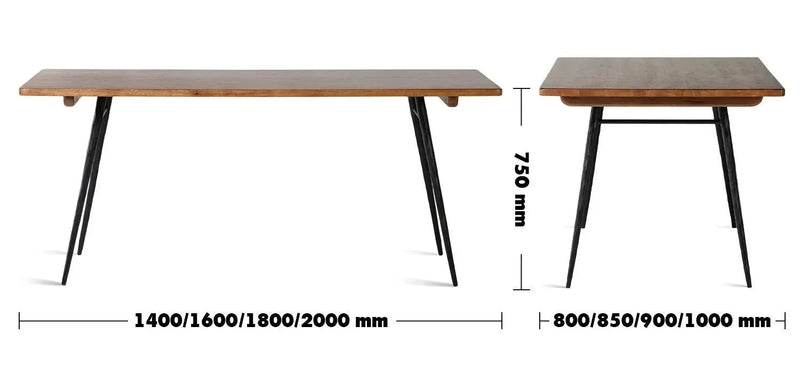 Bauhaus wooden dining table rustic size charts.