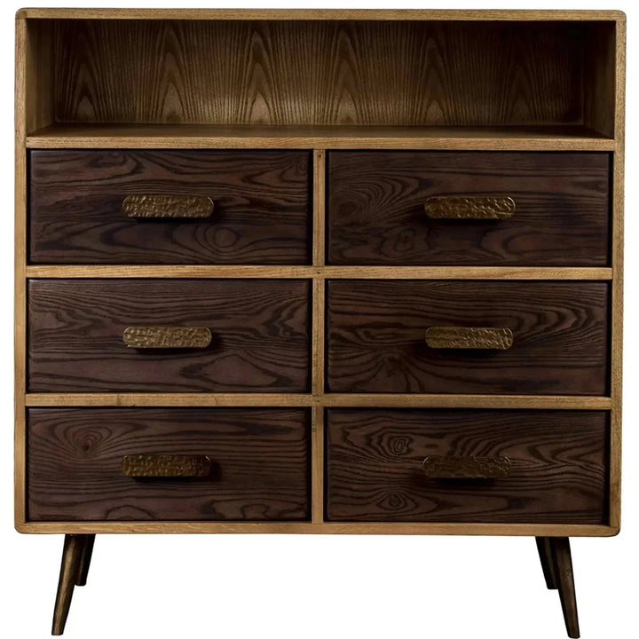 Vintage Wooden Drawer Cabinet HAMMER BRASS