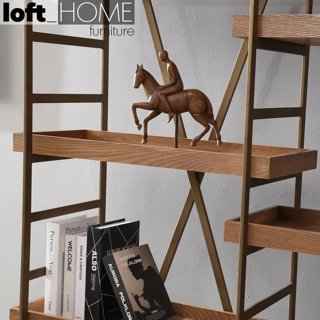 Industrial Wooden Display Shelf LAWN