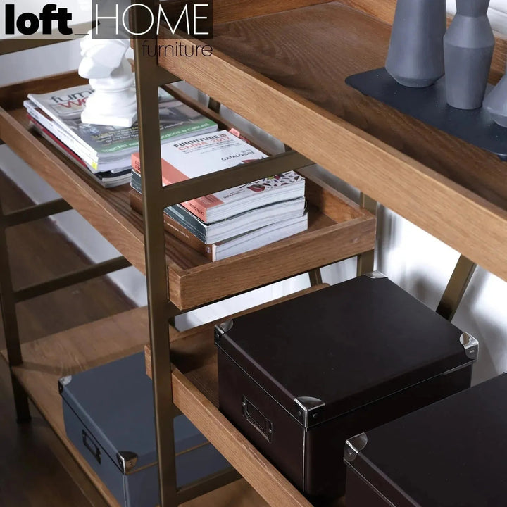 Industrial Wooden Display Shelf LAWN