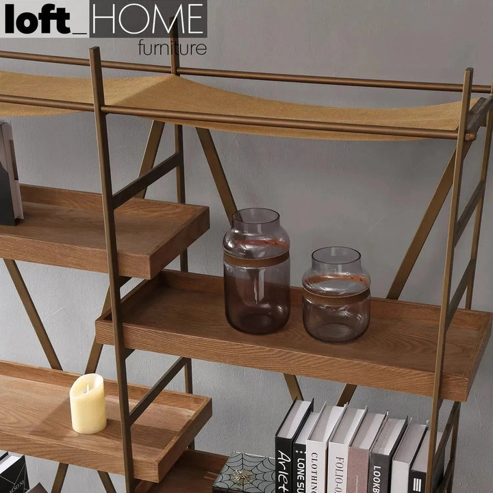 Industrial Wooden Display Shelf LAWN