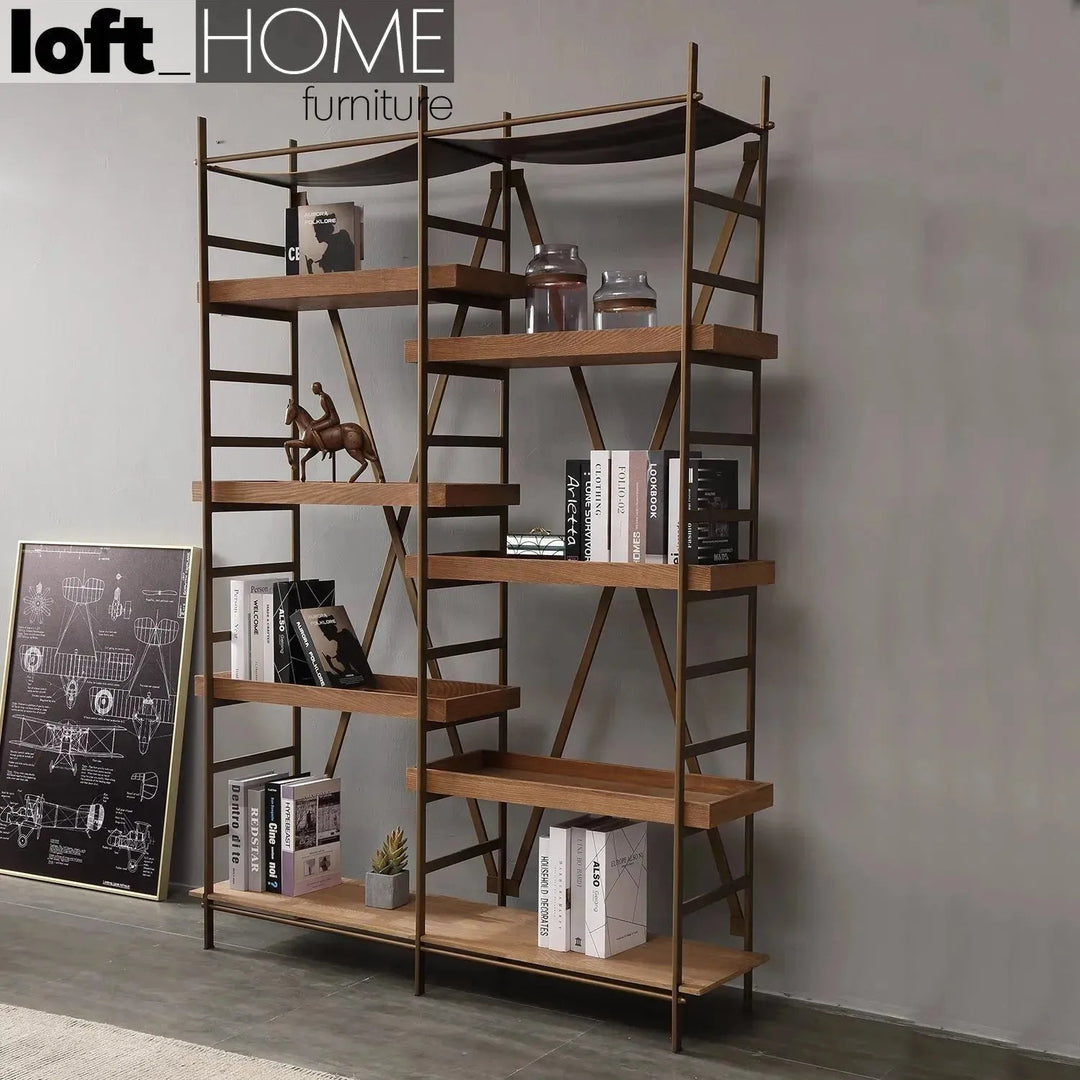 Industrial Wooden Display Shelf LAWN