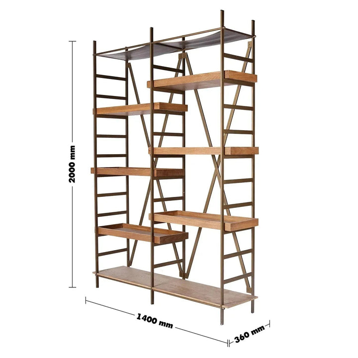Industrial Wooden Display Shelf LAWN