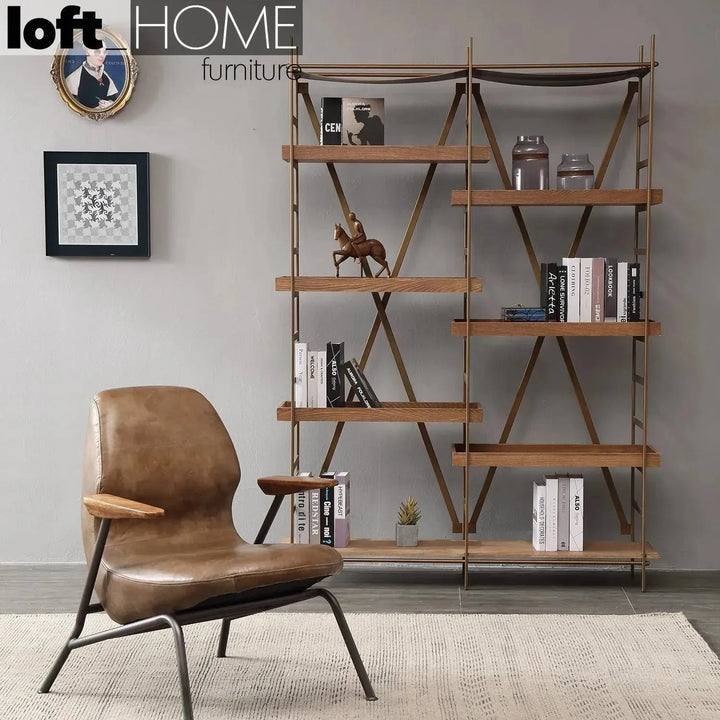 Industrial Wooden Display Shelf LAWN