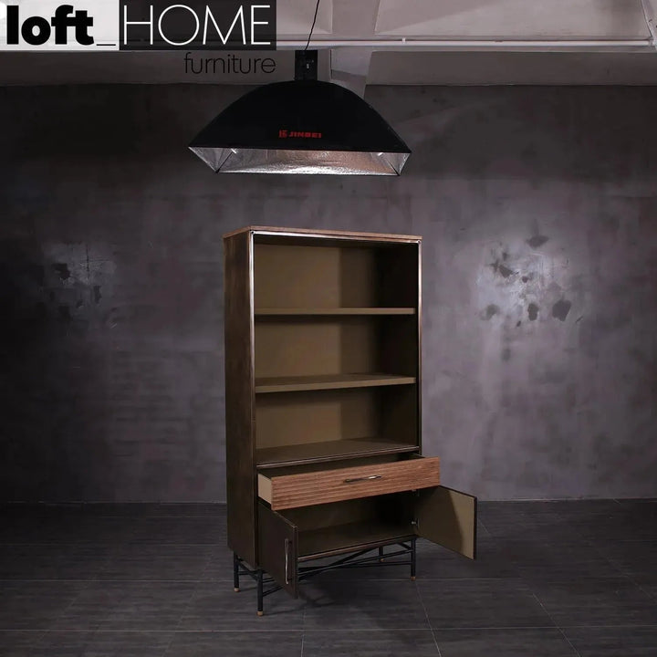 Vintage Wooden Bookshelf VINTAGE BRASS