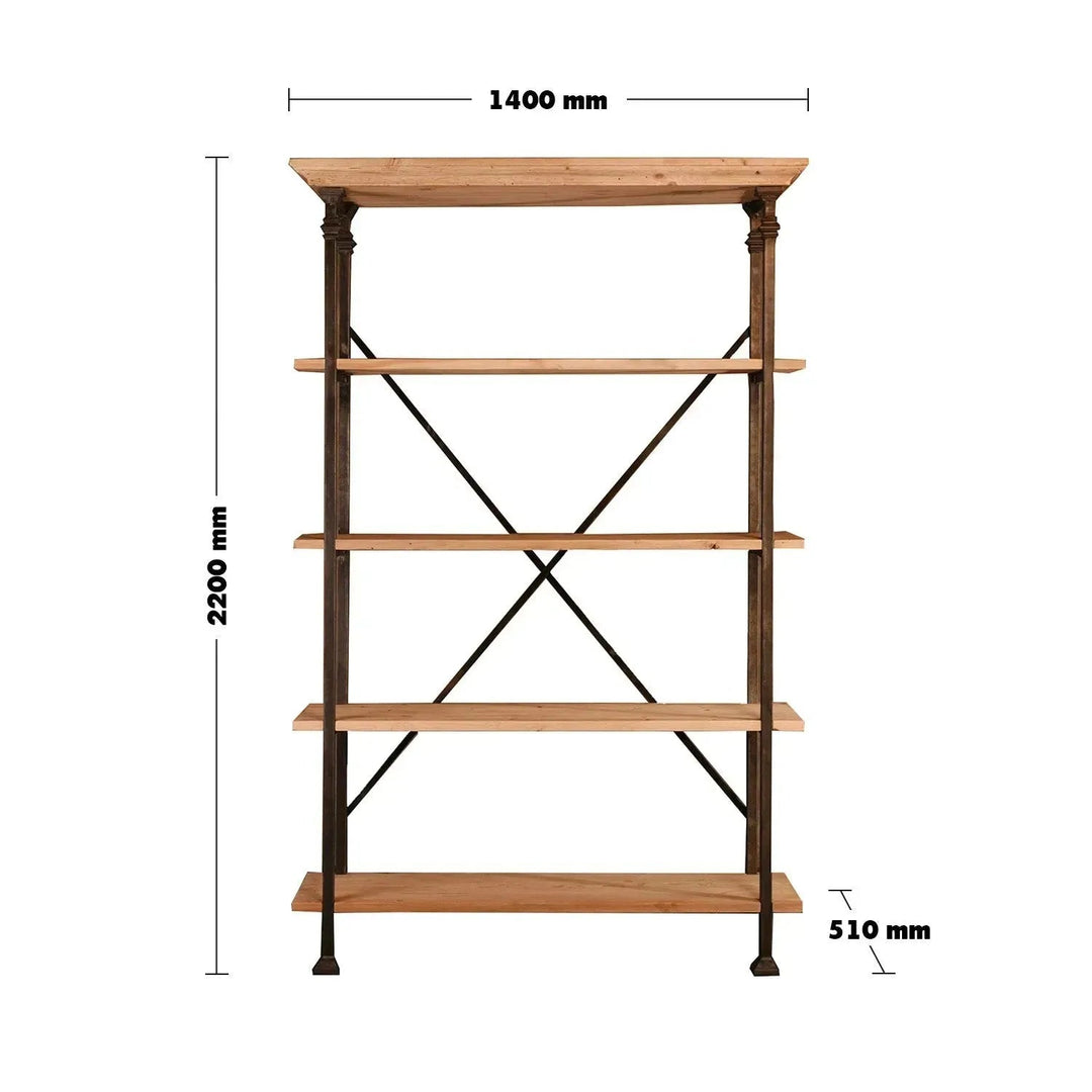 Vintage wood display shelf vintage size charts.
