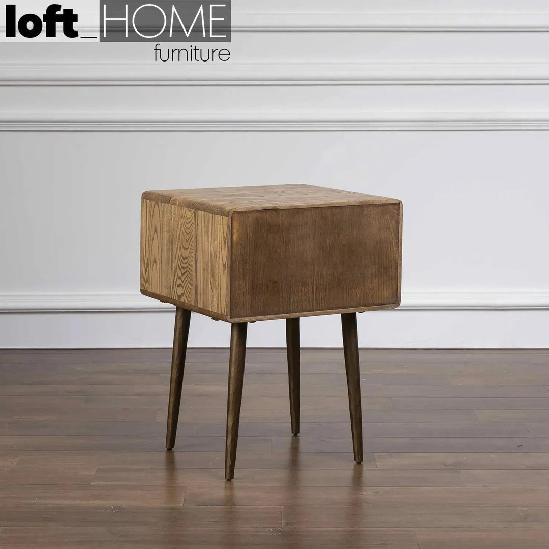 Vintage Wooden Side Table HAMMER BRASS