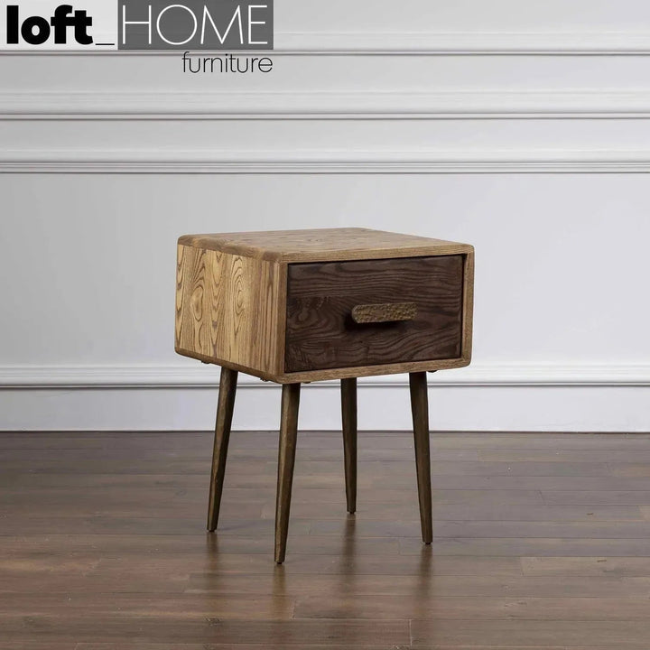 Vintage Wooden Side Table HAMMER BRASS