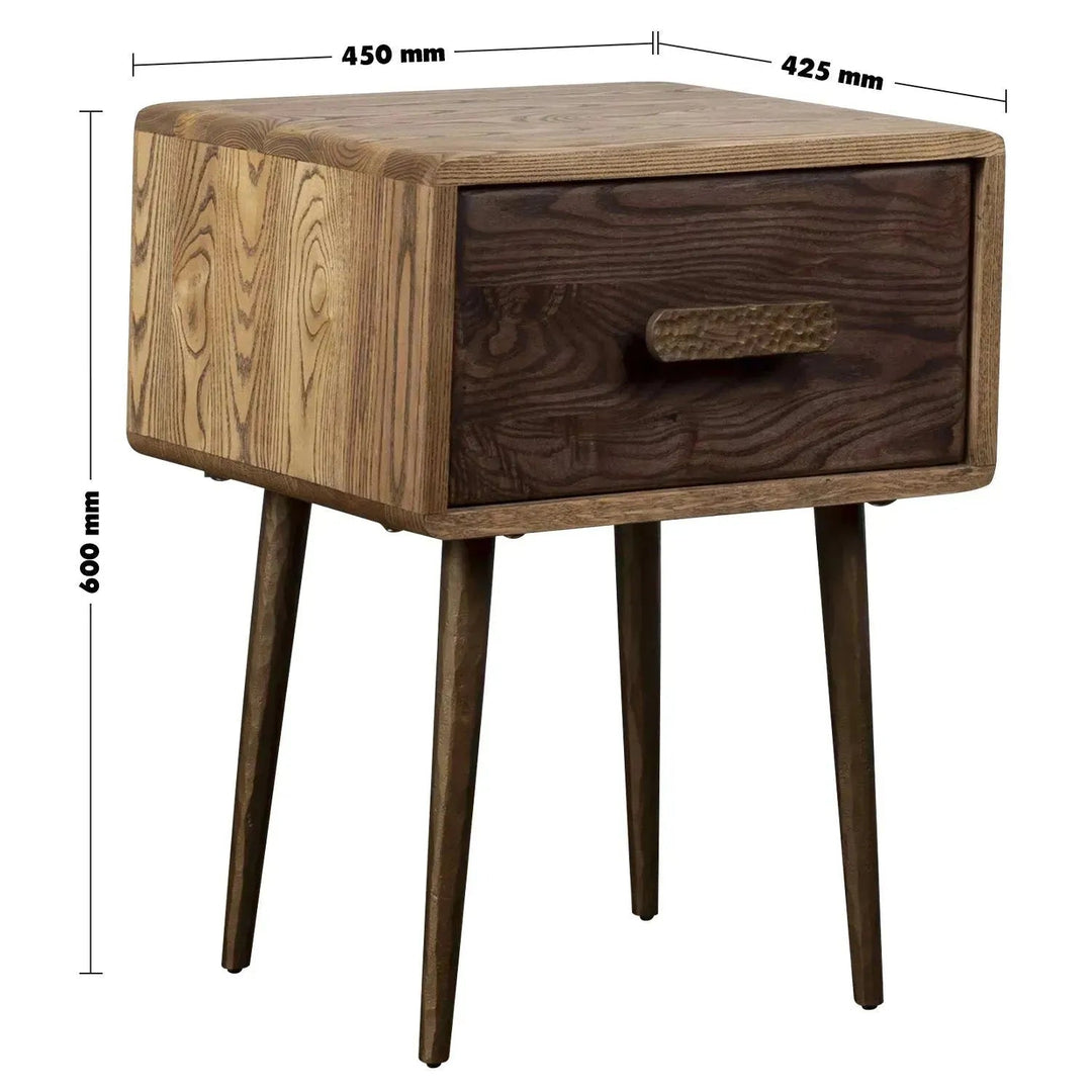 Vintage Wooden Side Table HAMMER BRASS