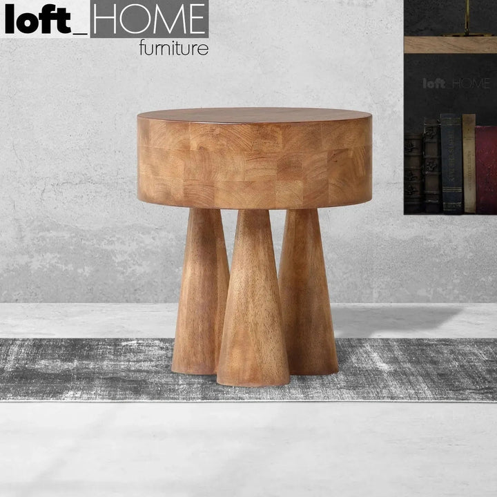 Rustic Wooden Side Table STUMPY