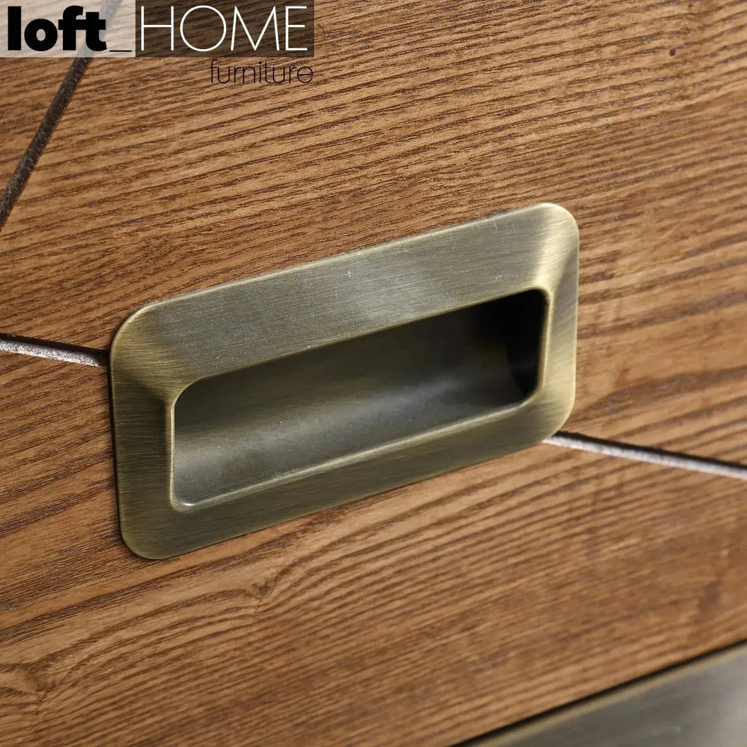 Vintage Wooden Side Table VINTAGE BRASS