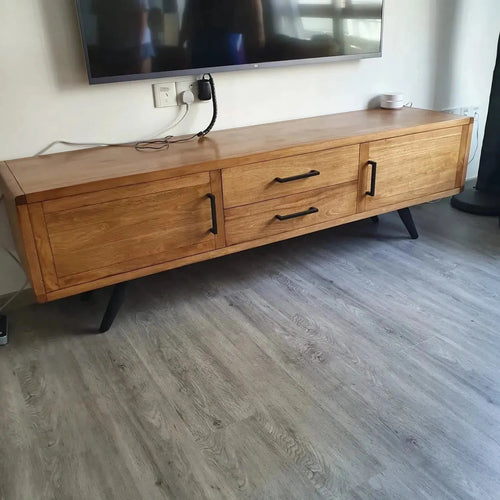 Industrial Wooden TV Console GREYASH Good to Know Preview-1