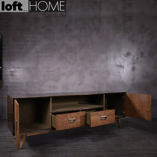 Vintage Wooden TV Console VINTAGE BRASS Good to Know Preview-1