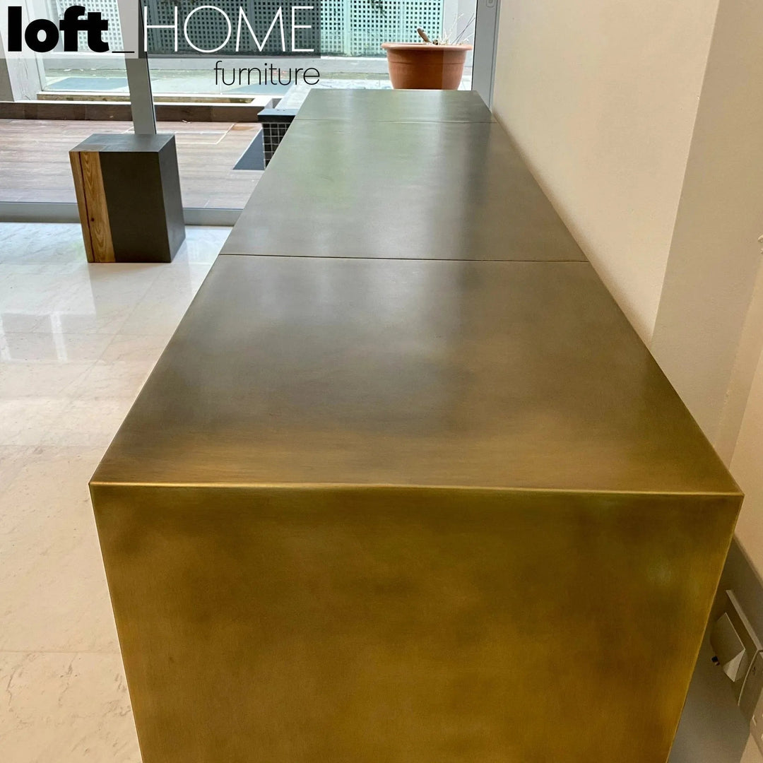 Vintage Wooden TV Console VINTAGE BRASS