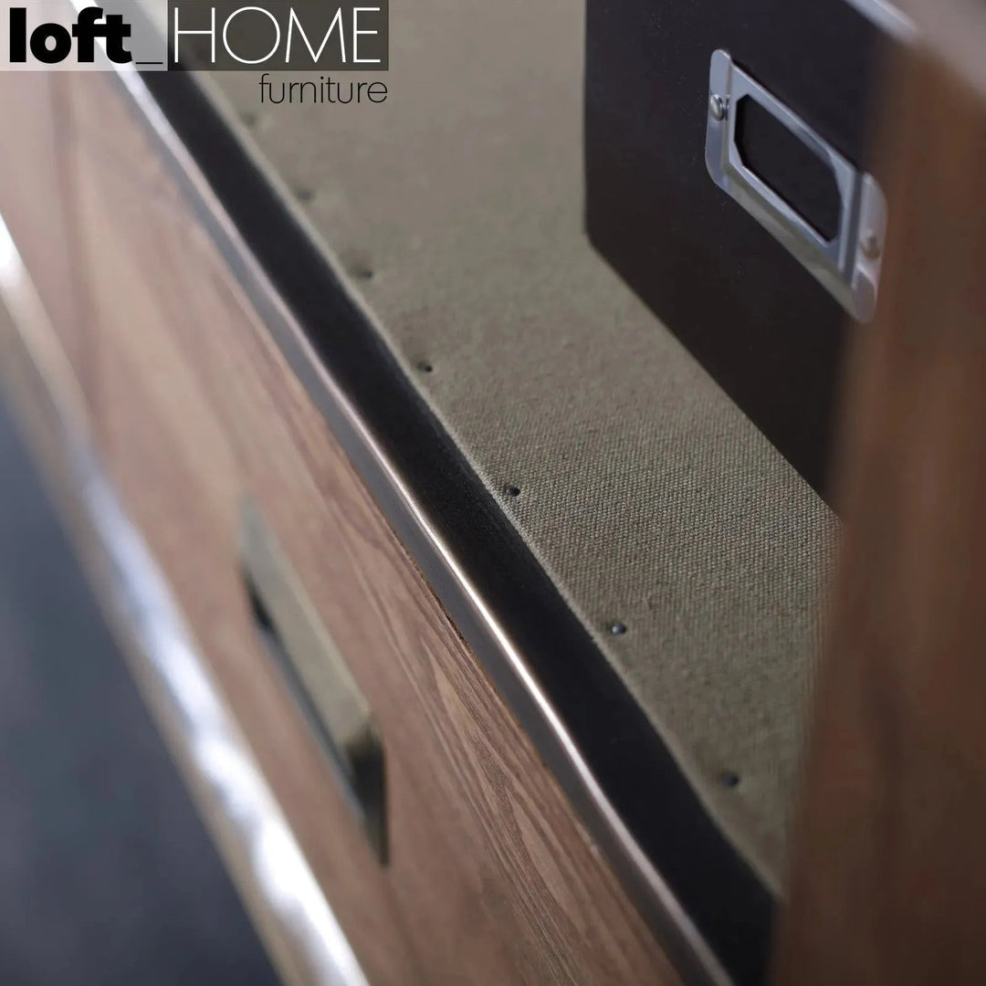 Vintage Wooden TV Console VINTAGE BRASS