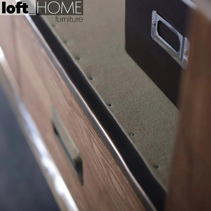 Vintage Wooden TV Console VINTAGE BRASS