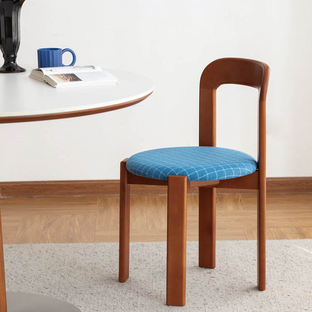 Bauhaus wool fabric beech wood dining chair memphis with context.