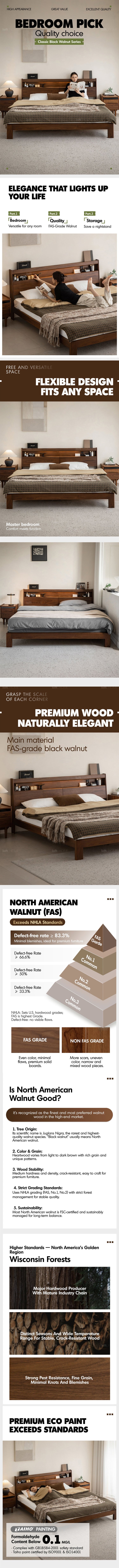 Japandi Walnut Wood Bed ACCOMPANY LIGHT Good to Know Preview-6